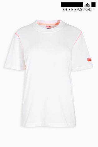 White Adidas StellaSport Logo Tee